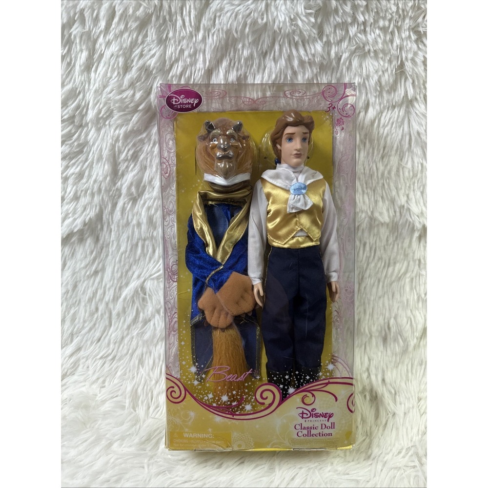 Disney Store Beauty & Beast Prince Adam Beast Classic Doll Set Boxed Unused